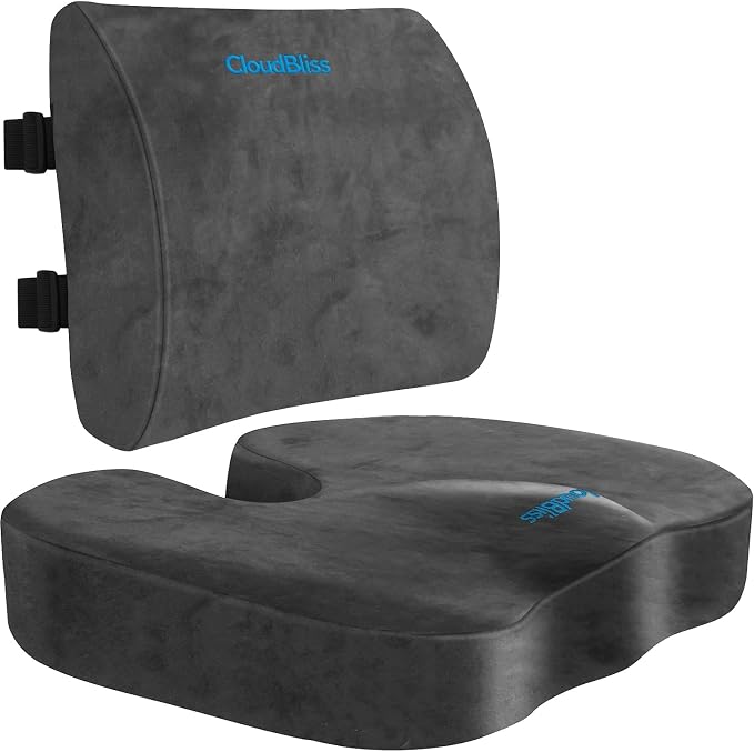 CloudBliss Lumbar Support Pillow & Seat Cushion Set by CloudBliss