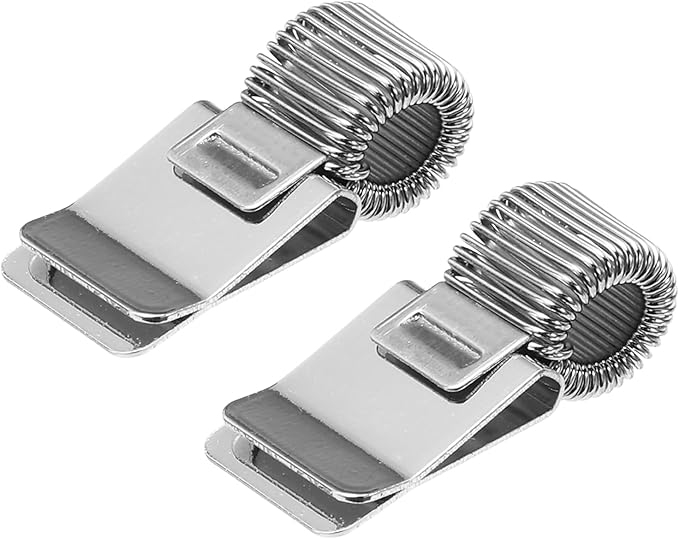 PATIKIL 2Pcs Pen Holder Clips, Metal Pen Clip Holder Adjustable Loop Pen Pencil by PATIKIL