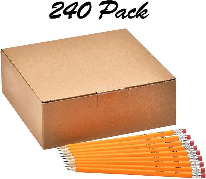 Madisi Wood-Cased #2 HB Pencils Bulk, Pre-sharpened | Box of Number 2 Pencils - Image 2