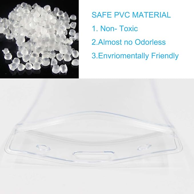 10 Pcs Vertical ID Badge Holders Sealable Waterproof Clear Plastic Holder - Image 4