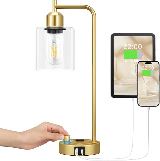 Innqoo Gold Table Lamp for Bedroom - Image 9