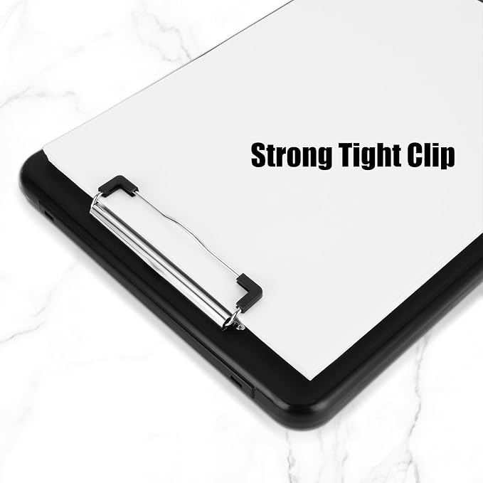 6PCS Black Clipboard with Storage, 8.5x11 Plastic Clip Boards with Storage - Image 3