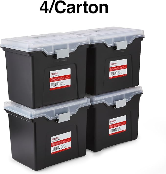STAPLES File Box File Portable Tote, Letter Size - Image 9