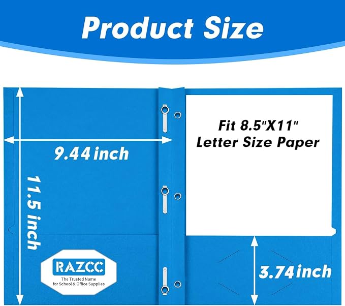 Two Pocket Folders, RAZCC 100 Pack Two Pocket - Image 2