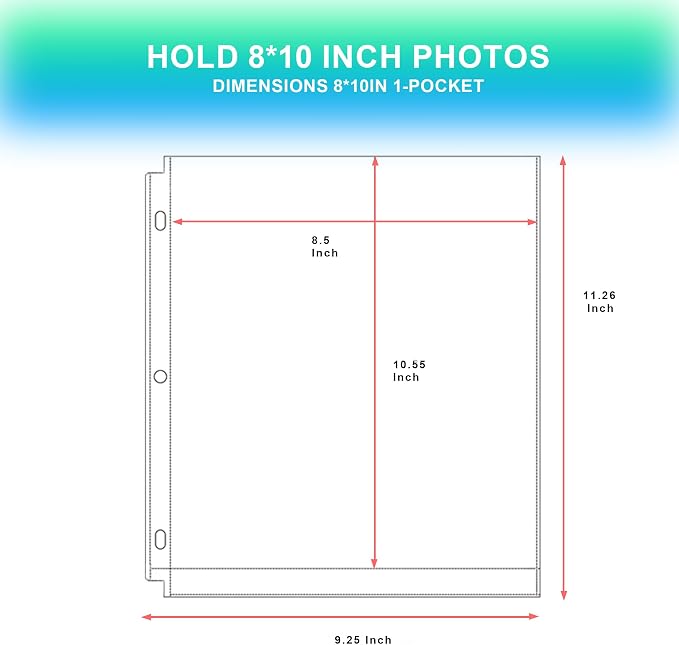 Aegero 25 Pack 8 x 10 Photo Sleeves - Image 2