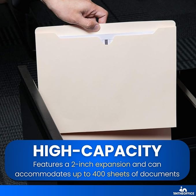 1InTheOffice Manila Expanding File Folders Jacket, 50 Pack - Image 4