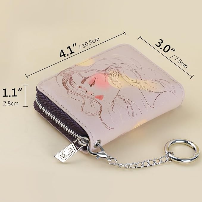 FurArt Zipper Wallet Women, RFID Blocking Credit Card Wallet, Business Card - Image 6