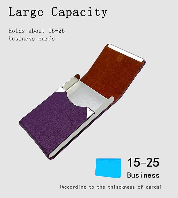 Business Card Holder with Ultra Slim Design, Business Card Case with Premium PU - Image 4