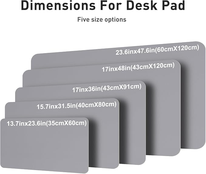 Aothia Leather Desk Pad Protector, Mouse Pad, Office Desk Mat, Non-Slip PU - Image 6