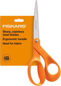 Fiskars 8" Original Orange-Handled Stainless Steel Scissors, Ergonomic and by Unknown