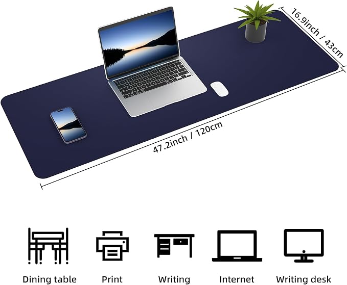 AFIING Leather Desk Pad Protector, Large Desk Mat - Image 3