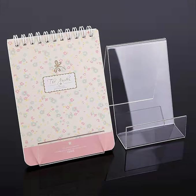 10PCS 4" x 3" Acrylic Book Display Stand Clear Easel - Image 8
