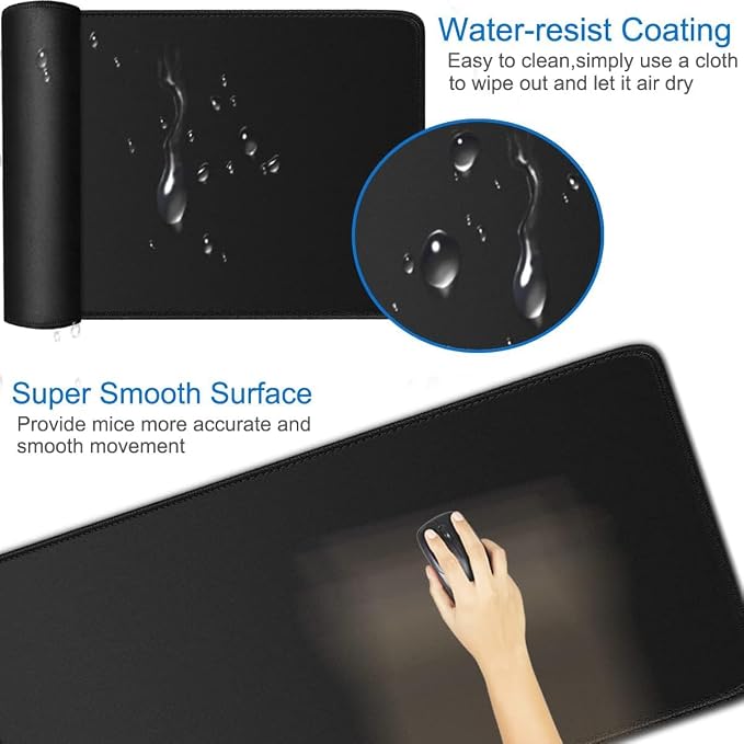 Large Extended Gaming Mouse Pad, Water Resist Non-Slip Mousepad Rubber Base - Image 4