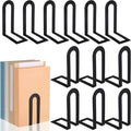 Chunful 12 Pcs Black Modern Metal Book Ends by Chunful
