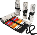 DIYOMR 24/36/72 Slots Pencil Wrap Pencil Rolls, Artist Colored Pencils Roll Up by DIYOMR