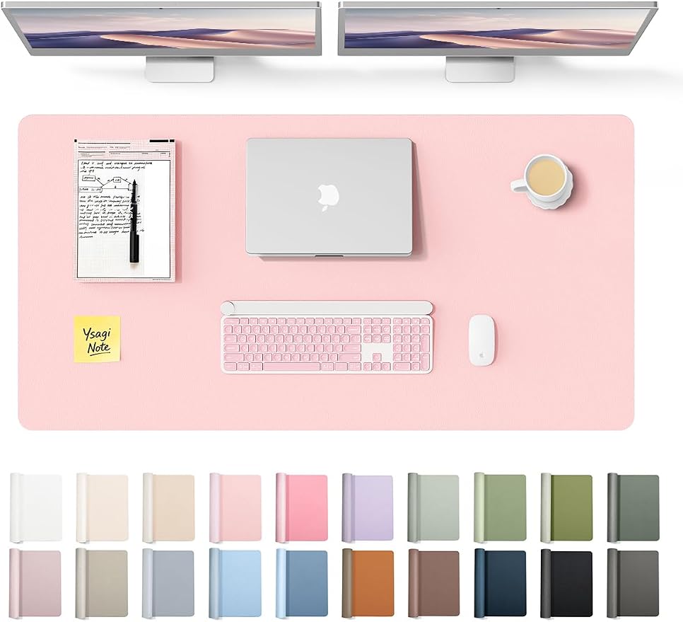 YSAGi Leather Desk Protector, Office Mat, Large Mouse Mat, Non-Slip PU Leather by YSAGi