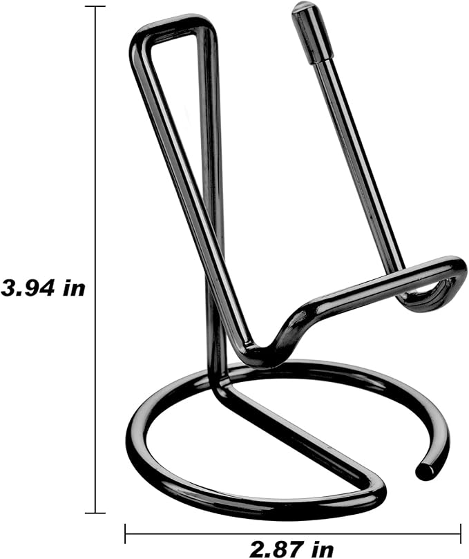 ROPOSY Cell Phone Stand for Desk, Cute Metal Black Cell Phone Stand Holder Desk - Image 2