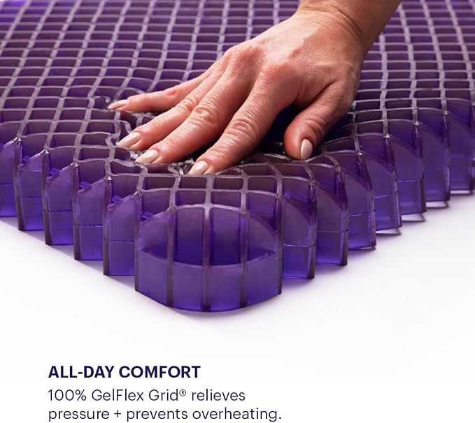 Purple Royal Seat Cushion, Portable 2 Inch Gel Seat Cushion, GelFlex Grid | - Image 5