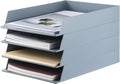 Wenqik 4 Pcs Stackable Paper Trays Rectangular Plastic Desk Holder Desktop by Wenqik