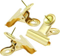 30Pcs Gold Push Pins Metal Push Pin Clips, Pushpin Clip Bulldog Clip by Unlorspy