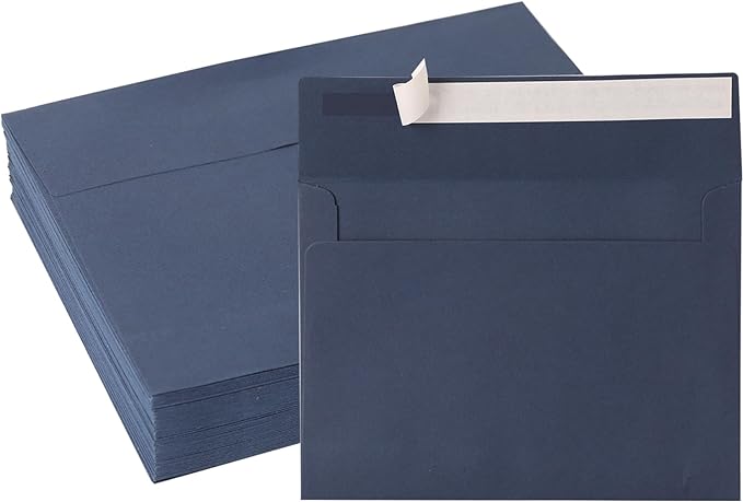 Blue & Navy Blue Envelopes, 50 Pack by Janvale