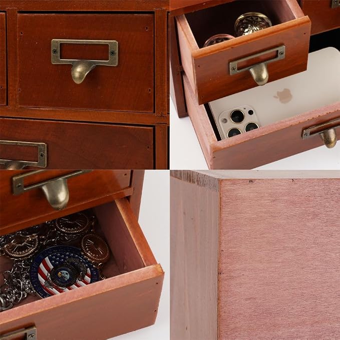 Apothecary Drawers Wooden Storage Box - Image 6