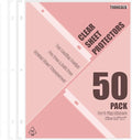 50 Pack Clear Sheet Protectors for 3 Ring Binder, Polypropylene Acid-Free by Unknown