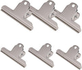 6pcs Stainless Steel Bulldog Clips, Extra Large & Medium Sizes, Holds Up to 400 by Dordol