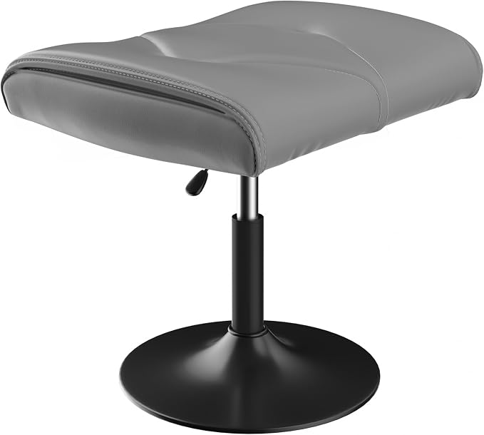 VECELO Foot Rest Under Desk Ottoman, PU Height Adjustable Footrest by VECELO