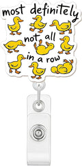 Funny Duck Badge Reel, Not All Ducks in a Row Badge Holder by JAROLYDIAN