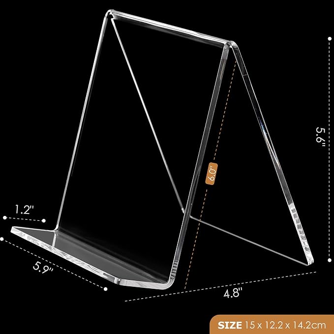 2 Pack Acrylic Book Display Holder, 6x9 inch A5 Letter Size, LP Cover - Image 2