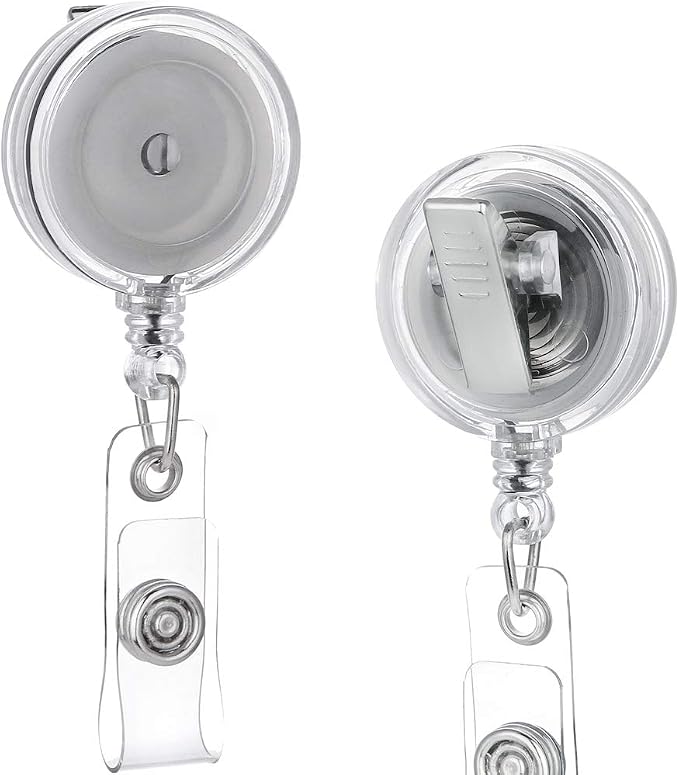 QREEL - 2 Pack - Retractable ID Name Badge Holder Reels by QREEL