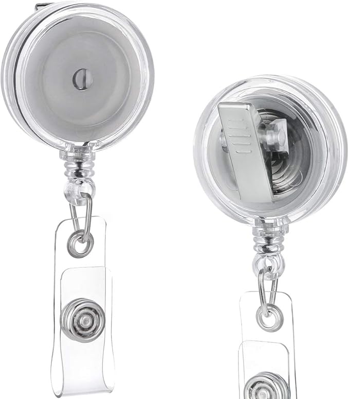 QREEL - 100 Pack - Retractable ID Name Badge Holder Reels by QREEL