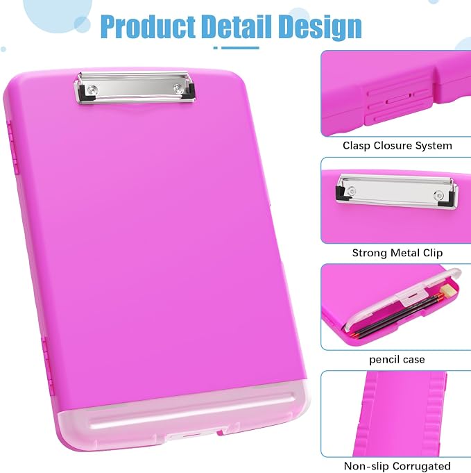 Hongri Clipboard with Storage with Pen Holder, Folder Nursing Clip Board 8.5 x - Image 2