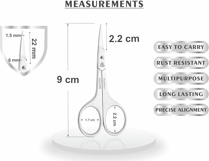 SILLVER Nail Scissors Curved Professional - Image 6