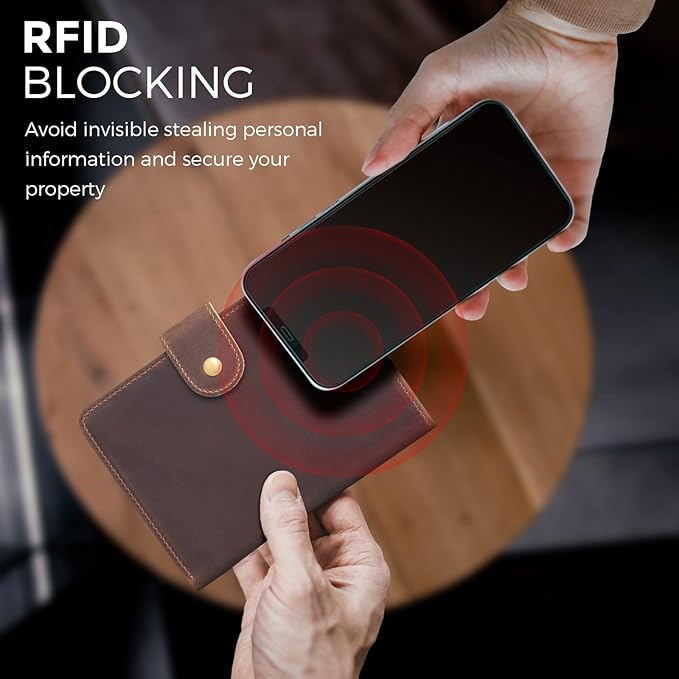 Polare Luxury RFID Blocking Leather Passport Holder Travel Wallet - Image 4