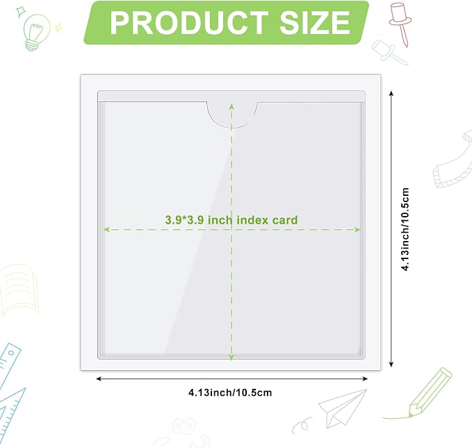 30 Pack Self-Adhesive Index Card Pockets - Image 2