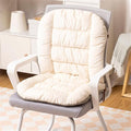 Plush Chair Cushion with Ties by Gujuja