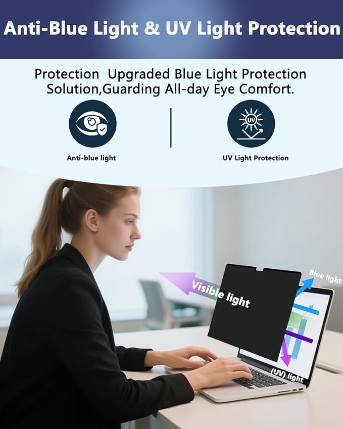 Magnetic Laptop Privacy Screen for 16 Inch 16:10, that Screen Size is 13.57 in - Image 6