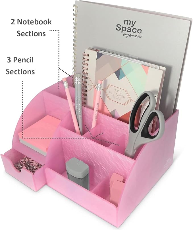 My Space Organizers Pink Desk Organizer Office, - Image 4