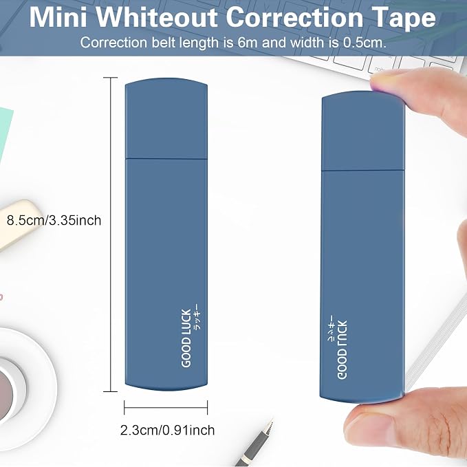 6Pcs Mini White Correction Tapes, Quick Dry Smooth Pull Out - Image 3