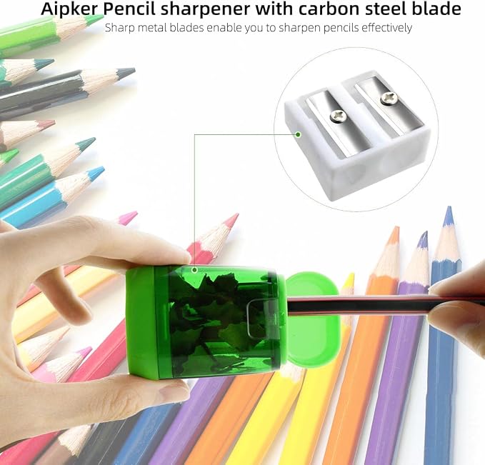 12 Pcs Manual Pencil Sharpener for School Office Home Pencil Sharpeners for Kids - Image 3