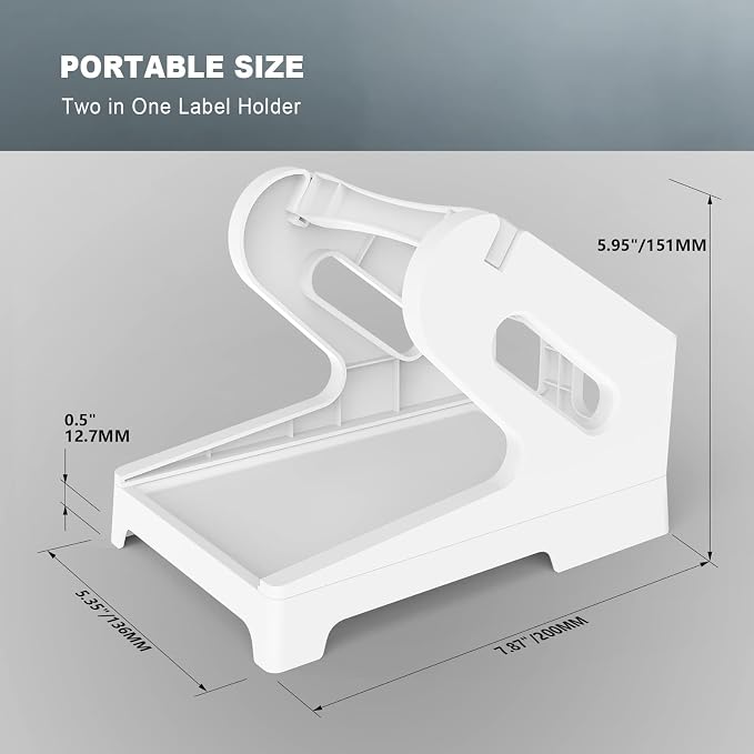 Thermal Label Holder for Rolls and Fan-Fold Labels, Sticker Roll Holder Work - Image 2