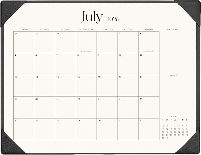 Desk Calendar 2026-2027 with Desk Mat – 22" x 17" Large Desk Pad Calendar Runs by Unknown