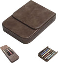 Leather 6 Fountain Pen/Pencil Tray Case, Magnetic Closure by MIVLXLX