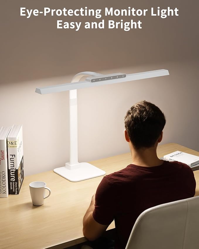 24W Clamp on Desk Lamp for Home Office, Touch Control Light - Image 8