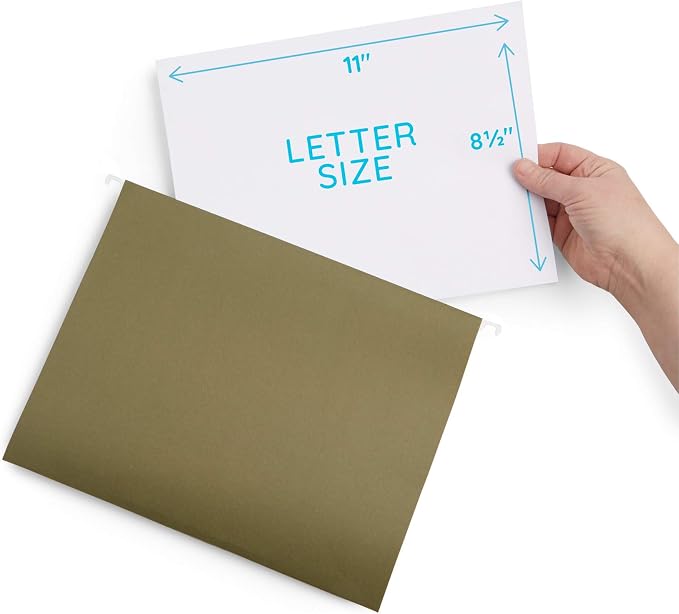 50 Extra Capacity Hanging File Folders, Heavy Duty Expanding Hang Folders - Image 4