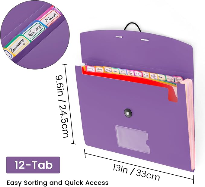 13 Pocket Accordion File Organizer - Image 2