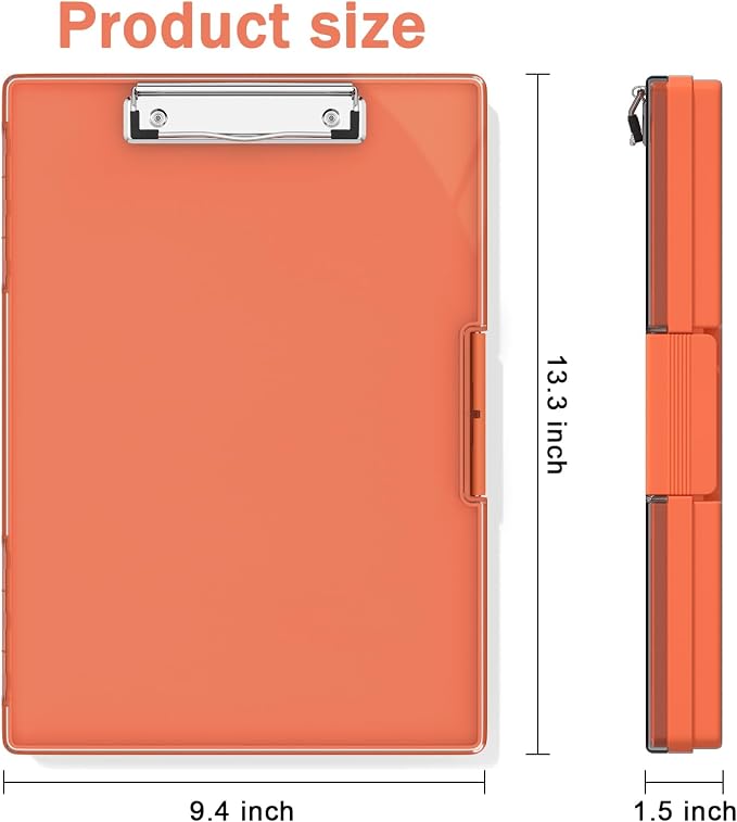 Rimilak Plastic Clipboard with Storage, Side Opening with 2 Compartment - Image 2