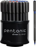 Pentonic Ballpoint Pens In Pen Organizer, Bulk 50 Count, 1.0 mm Medium Point by PENTONIC